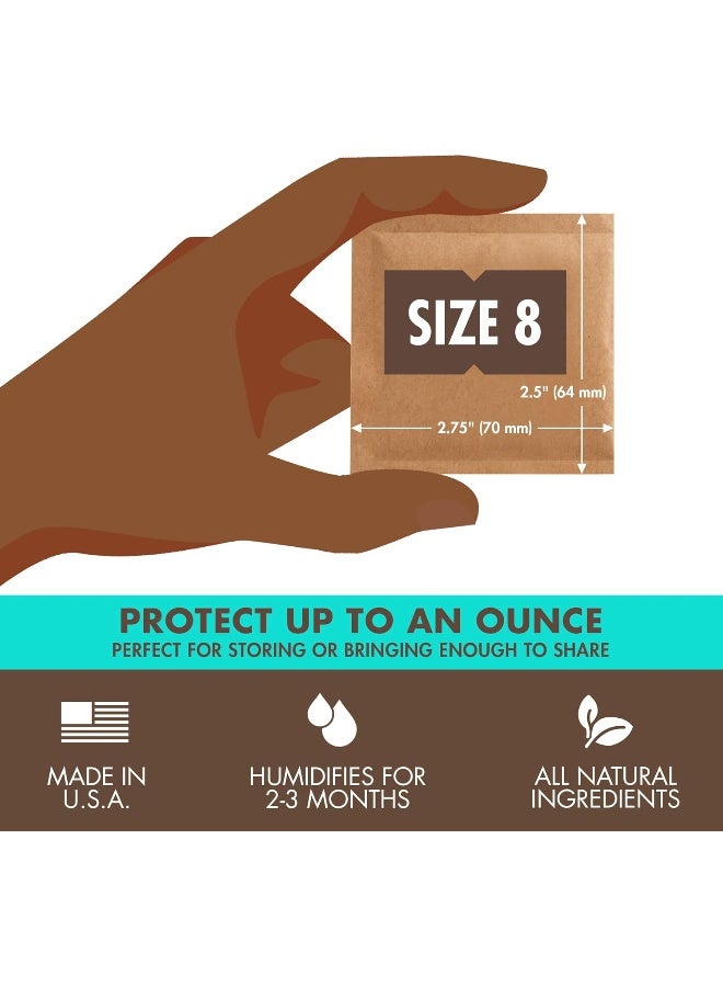 Boveda 62% Rh 2-Way Humidity Control | Size 8 In 10-Count Resealable Bag - Image 3